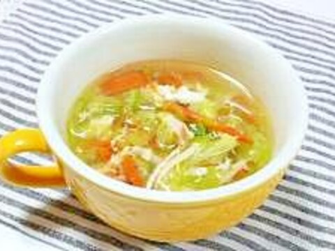 温まるね(^O^)簡単野菜スープ♪